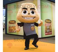 Personnage De Costume De Mascotte Redbrokoly Tan Fried Rice Habillé Avec Un Legging Et Des Cravates Multicolore