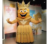 Personnage De Costume De Mascotte Redbrokoly Tan Queen Habillé D'un Body Et De Ceintures Multicolore