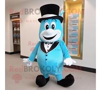 Personnage De Costume De Mascotte Redbrokoly Turquoise Candy Box Habillé D'un Smoking Et De Lacets De Chaussures Multicolore