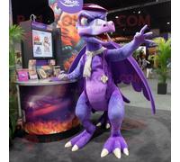 Personnage De Costume De Mascotte Redbrokoly Velociraptor Violet Habillé D'une Jupe Longue Et De Porte-Clés Multicolore