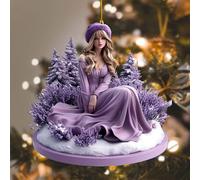 Personnage de dessin animé 2D à suspendre pour sapin de Noël rustique, petite figurine de Noël personnalisée pour concert, tourisme, voyage, décoration de Noël pour amateurs de musique et fans 2025