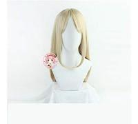 Personnage de jeu KDA K/DA Ahri Cosplay perruques 70 cm avec oreilles KDA cheveux synthétiques résistants à la chaleur Perucas Cosplay perruque de renard juste perruque