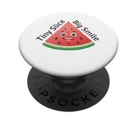 Personnage de pastèque Tiny Slice Big Smile Happy Watermelon PopSockets PopGrip Adhésif
