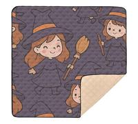 Personnage de sorcière d'Halloween rembourré doux pour intérieur et extérieur imperméable sur le ventre et rampant
