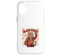 Personnage de Style de Rue Power Tiger Blazing Coque pour iPhone 16 Plus