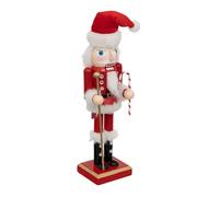 Atmosphera Créateur d'intérieur - Personnage Déco Casse Noisette "Père Noël" 25cm Rouge Rouge G