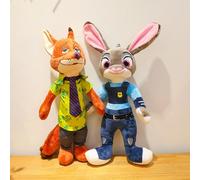 Personnage Disney Zootopia de 40 Cm, Nick Wilde Judy Hopps, jouet mignon de dessin animé, poupée décorative, modèle, cadeau d'anniversaire ou de Noël pour les amis 40-cm