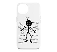 Personnage drôle de bâton Ow de la Sensibilisation à la Douleur Chronique Coque pour iPhone 13