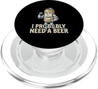 Personnage drôle de Can, J'Ai Probablement Besoin d'une bière PopSockets PopGrip pour MagSafe