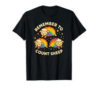 Personnage Humoristique avec Inscription « Remember to Count Sheep » T-Shirt