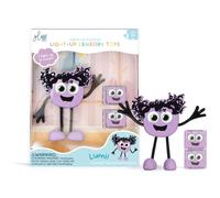 Personnage Lila violet et 2 cubes lumineux