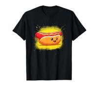 Personnage Mignon et Amusant Hot Dog Kawaii Happy Snack T-Shirt