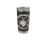 Personnage mignon « Remember to Buckle Up » Gobelet isotherme en acier inoxydable double paroi