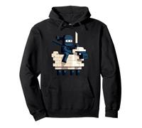 Personnage Ninja Riding Sheep Block Style Pixel Art Boy Gamer Sweat à Capuche