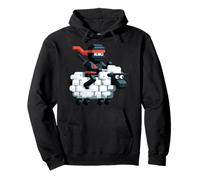 Personnage Ninja Riding Sheep Block Style Pixel Art Boy Gamer Sweat à Capuche