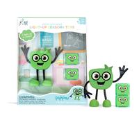 Personnage Pippa vert et 2 cubes lumineux