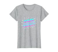 Personnage Principal Energy Neon Burst Typographie T-Shirt, Femme, Gris Chiné, XL