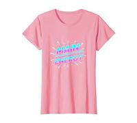 Personnage Principal Energy Neon Burst Typographie T-Shirt, Femme, Rose, XL