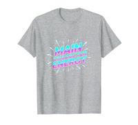 Personnage Principal Energy Neon Burst Typographie T-Shirt, Homme, Gris Chiné, XXL