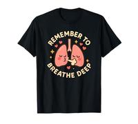 Personnage pulmonaire Mignon « Remember to Breathe Deep » T-Shirt