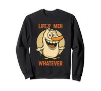 Personnage souriant face de la vie qui dit juste meh et tant Sweatshirt