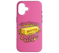 Personnage Vintage Sassy Golden Melting Butter Girl Coque pour iPhone 16