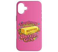 Personnage Vintage Sassy Golden Melting Butter Girl Coque pour iPhone 16 Plus