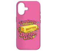 Personnage Vintage Sassy Golden Melting Butter Girl Coque pour iPhone 17