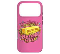 Personnage Vintage Sassy Golden Melting Butter Girl Coque pour iPhone 17 Pro
