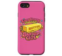 Personnage Vintage Sassy Golden Melting Butter Girl Coque pour iPhone SE (2020) / 7/8