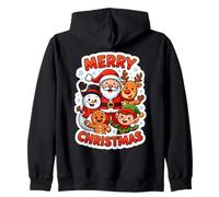 Personnages de Dessin animé Merry Christmas Santa Friends Squad Crew Sweat à Capuche