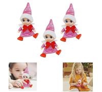PERSONNAGES DE NOEL Bebe Lutin Farceur De Noel 9 Cm M-ini Poupées Elfes De Noël Sur Étagère Elfe De Noël Lutin Farceur 3 Pcs