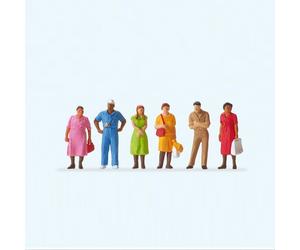Personnages debouts (x6) - PREISER 14047 - HO 1/87
