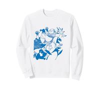 Personnages en Cours d'exécution de Moomin's Winter Follies Bleu Clair Sweatshirt