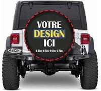 Personnalisable Housse Roue de Secours avec Photo Texte Image Photo personnalisé Protections de Pneu de Roue universelles imperméables et Anti-poussière adaptées aux pneus pour remorque 16 inch