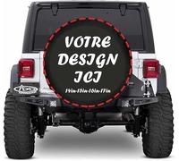 Personnalisable Housse Roue de Secours Personnalisée Choisissez Votre Photo et Texte Couvre-Roue de Secours, protecteurs de Couverture de Roue de Secours imperméables pour Camion remorque SUV 15 inch