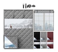 Personnalisable Kit D'Isolation De Fenêtre, Film Isolant Fenetres Anti Froid, Anti Froid Fenetres, Rideau Anti Bruit, Isolant Thermique Rideaux, Coupe-Vent Et Insonorisant(GrayS,75x150cm)