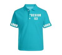 Personnalisable Polo avec Votre Propre Logo/Photo/Texte Golf Polo Manches Courtes pour Homme et Femme Cadeaux personnalisée Vêtements De Bricolage Chemise De Travail