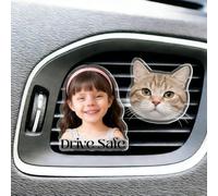 Personnalisable pour aérateur d'auto -2 unité Porte-image DIY pour décoration de voiture et cadeau émotionnel,Concevez un accessoire de ventilation automobile unique, parfait pour un père