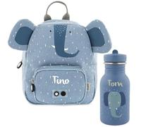 Personnalisable Sac à dos enfant Éléphant - bretelles réglables & zips adaptés aux enfants - pour crèche & maternelle - personnalisé avec prénom - Trixie