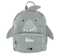 Personnalisable Sac à dos enfant Requin - léger & bretelles réglables - pour crèche & maternelle - personnalisé avec prénom - Trixie