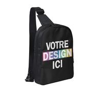 Personnalisable sac de poitrine Choisissez votre photo/texte sac à bandoulière femme Personnalisé Sacoche homme bandouliere pour course à pied, voyage Sac à dos randonnée Cadeau Unique sling bag