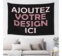 Personnalisable tapisserie personnalisé Tenture Murale Avec Photo Texte poster pour mariage famille cadeau commémoratif Tapisseries murales de décoration d'intérieur 94 cm x 74 cm