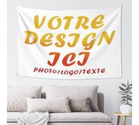 Personnalisable Tenture Murale personnalisé tapisserie Choisissez votre Photo et Texte poster pour mariage famille cadeau commémoratif Tapisseries murales de décoration d'intérieur 95 cm x 73 cm