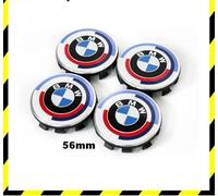 PERSONNALISATION VEHICULE - DECORATION VEHICULE 4pcs Centre De Roue 56mm Cache Moyeu Édition 50e Anniversaire Emblème Logo -