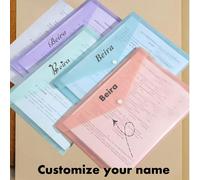 [Personnalisé] 2/5 Chemises à boutons de couleur Morandi - Format A4; Faciles à transporter, grande capacité, idéales pour l'organisation quotidienne du bureau et des études. Parfait pour les étudiant