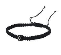 Personnalisé 26 Initial Bracelet Initial String Bracelets Pour Femmes Hommes Adolescentes Filles Garçons À La Main Corde Tressé Bracelet Bijoux Assortis Couple Bracelets Hommes Bijoux (V, One Size)