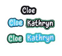 Personnalisé 2pcs personnalisé brodé patch forme unique Tag badge pour vestes, chapeaux, ceintures, patchs frais pour vêtements avec support en fer et fermeture de support auto-agrippante