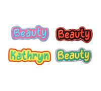 Personnalisé 2pcs personnalisé brodé patch forme unique Tag badge pour vestes, chapeaux, ceintures, patchs frais pour vêtements avec support en fer et fermeture de support auto-agrippante