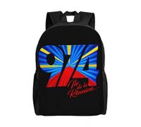 Personnalisé 974 Réunion Logo Sacs à Dos pour Femmes Hommes imperméable École Collège Réunionnais Fier Sac Imprimer Sacs de Livres